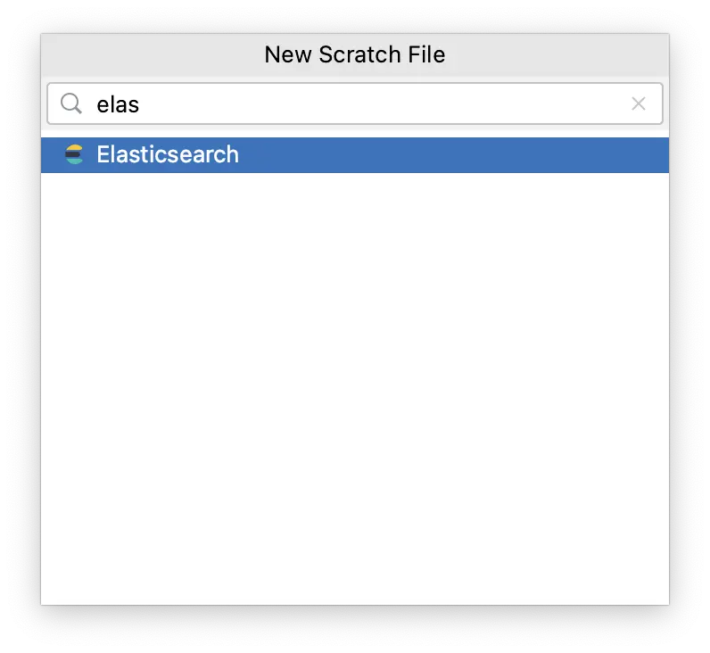 Open Elasticsearch scratch file