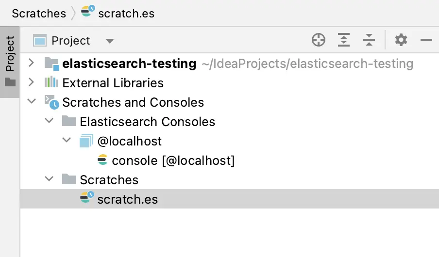 List of Elasticsearch scratch files